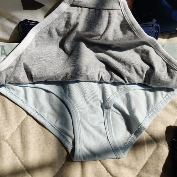 USPA Women's 3-pk briefs, large: Blk, gry, mint - Picture 4 of 4